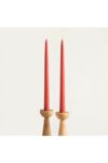 Deurne Red Taper Candle 11.8 in 11.8in Long Burning Pillar Candle for Table Settings and Home Decor, Set of 2, Scent, Red Paraffin Wax, 10-Hour Burn Time - 142334
