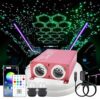 Diadcely Starlight Headliner Kit, 16W RGBW Dual Head Twinkle & Music Effect, 900pcs (0.03+0.04+0.06in) 9.8ft, Fiber Optic Lights Kit Star Lights for Car Ceiling Home, APP & Remote