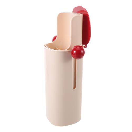 Didiseaon Dustproof Makeup Brush Storage Organizer Bucket in Red Abs Metal with Elegant Modern Look, Efficient Organization for Bathroom and Classroom, Stylish Makeup Brush Holder and Pencil