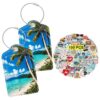 DIESOTT Travel Luggage Tag (2 Pack) with Travel Stickers (100 Pcs)