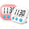 Digital Timer for Kids Classroom Timers for Teachers 2 Pack Pink White