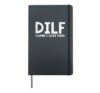 DILF Damn I Love Food Funny Fathers Day Joke Foodie Dad Men Hardcover Journal, Black