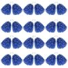 DILIBRA 24 Pcs Metallic Cheerleading Pom Poms with Baton Handle (Blue)