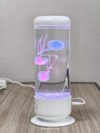 Dimind Demi Jellyfish Lamp - 9in Mini LED Color-Changing Jellyfish Light with Remote Control, 7 Colors, Silent Motor - Perfect for Bedroom and Office Decor, Ideal for Kids and Stress Relief (White)