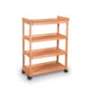 DimyFew Art Material Cart Storage Cart Organizer, Four-Layer, Widened, Imported Beech Wood