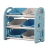 DimyFew Children's Toy Storage Solution with Multi-Level Organization, Light Blue