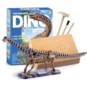 Dinosaur Excavation Kit, 17-Inch Titanosaur Skeleton Model, Educational Dig and Explore Set