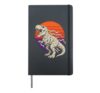 Dinosaur Halloween Mummy T Rex Retro Sunset Vintage Hardcover Journal, Black