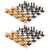 Dioche 2 Set Portable Chess Game with Foldable Board & Wooden Chess Pieces for Kids and Adults, Travel Friendly for Parties, Camping, and Indoor Play