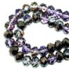 DIQIO 10mm Sparkle Abacus Faceted Crystal Beads (60-68pcs, Magenta Black)