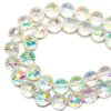 DIQIO 6mm Sparkle 96 Faceted Disco Crystal Beads (94-100pcs, Clear PinkG)