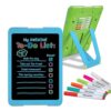Discovery Neon Glow Drawing Easel w/ 6 Color Markers, Built-in Kickstand/Wall Mount, 5 Light Modes, Easy Clean/Washable, Wide Screen, Flat Storage, Portable Travel Activity, Electronic Activity