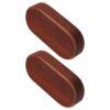 Display Base Craft Block Unfinished Oval Walnut Wood 2pcs for DIY