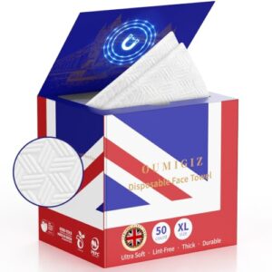 Disposable Face Towel XL for Skin Cleasing Makeup Removing 50 Count