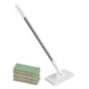 Disposables Dust Mop with 4 Reusable Cloths, for Tile Wood & Glass