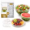 Disposable Stretch Food Covers for Bowls & Plates, 500 Reusable Storage Bag (42cm/16.5in(100PCS))