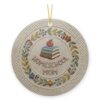 DistinctInk Homeschool Mom Christmas Ornament, Book Stack and Apple Gift