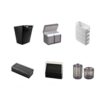 Divided Salon Storage Organizer , Black , Black Storage Set Without Cart
