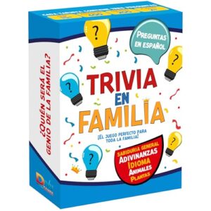 DiVU Games Trivia en Familia – Board Game en Español for Family, Friends, Adults & Teens | Juego de Cartas | Fun and Educational Trivia for Party, Game Night, Travel, Office, Classroom, Birthday