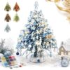 DIY Beaded Christmas Tree Kit, Frosted Winter Snow Village Tabletop Decor