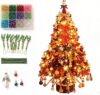DIY Beaded Christmas Tree Kit, Handmade Mini Desk Xmas Bead Art