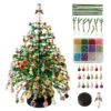 DIY Beaded Christmas Tree Kit with Colorful Beads & Ornaments,Craft Gift
