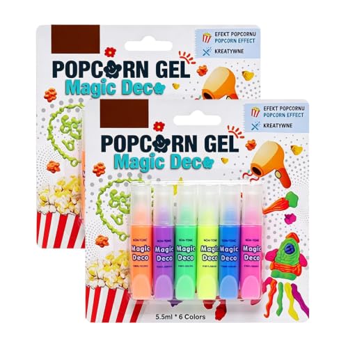 DIY Bubble Popcorns Drawing Pen - 2 Box Magia Puffies Pens, 3D Color Marker