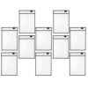 DIYEAH 10pcs Reusable Hanging Dry Erase Pockets 10x14in Pet Material Ticket Holder Sleeves for Office and Drawing Activities, Wipe Clean Document Protectors and Students