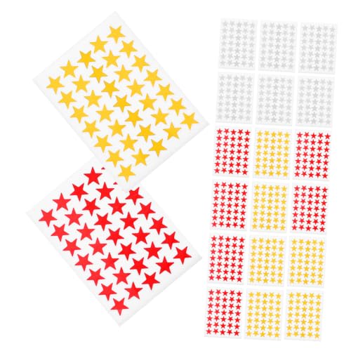 DIYEAH 30sheet Star Behavior Stickers and Students Motivational Reward Small Colorful Paper Star Stickers for Homeschool and Arts Crafts Easy to Peel and Stick for Behavior Charts