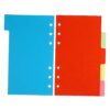 DIYEAH 6 Sets A6 Notebook Divider Tabs Refill Paper with Colorful Index Pages for Spiral Notebooks School Office Supplies