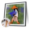 DIY Flower Girl Paint by Numbers Kit 20x20cm Canvas Oil Painting for