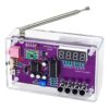 DIY FM Radio Kit, Electronics Soldering Practice Project with RDA5807 Chip, Digital Display, Telescopic Antenna, STEM Science Learning, USB Power, Clear Case, 4.06 by 2.68 by 1.20 in