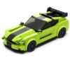 DIY Green Sports Car Building Blocks Set, Mini Racing Vehicle Model Kit, Creative Construction Toy for Teens and Adults