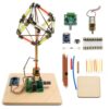 DIY Kinetic Sculpture Kit with Soldering Project, Motorized Rotating Geometric Art Model, USB-C Rechargeable Motion Display, Adjustable Speed Electronic Assembly Kit for Adults and Makers