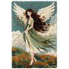 DIY Latch Hook Rug Kit Fairy with Long Hair and Wing 38x52cm