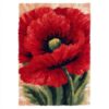 DIY Latch Hook Rug Kit Red Poppy Flower 38x52cm-1