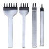 DIY Leather Craft Punching Hole Tools Set 4pcs (1/2/4/6 Prong) 4mm Spacing