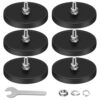 DIYMAG Round Rubber Coated Magnets Heavy Duty,6pcs 1/4in Screw Hole Stud