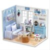 DIY Miniature Dollhouse Kit with Furniture, Tiny House kit (Fresh Sunshine)