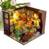 DIY Miniature House Kit - LED Light | 3D Wood Craft, Fairy Town Model