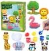 DIY Mould and Paint Craft kit, Paint Your Own Animal Painting Kit Plaster Figurine Set with Pigments, Palette & Mold Art & Craft Set - Educational Toys for 3-12+ Year Old Boy & Girl