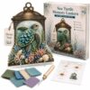 DIY Ocean Memory Fabric Art Kit, Ocean Themed 3D Fabric Poke Art Kit, DIY 3D Fabric Poke Art Craft Kits, Creative Craft Set, Holiday Home Decor, Handmade Gift for Adult Beginner (#A)