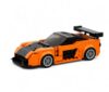 DIY Orange Black Sports Car Building Blocks Set, Mini Racing Car Model Kit, Creative Construction Toy for Teens and Adults