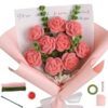DIY Pipe Cleaner Rose Bouquet Craft Kit 9 Roses Craft Supplies for Wedding Valentine's Day, Style2