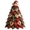 DIY Quilted Christmas Tree Kit, 3D Fabric Patchwork Craft Set for Adults & Beginners, Handmade Holiday Sewing & Tabletop Decor Project, Creative Crafting Gift Box
