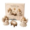 DIY Quilted Fabric Nativity Set Sewing Kit, Detailed Hand-Stitch Holy Family Manger Craft Set, Nativity Ornament Making Project for Home Display & Faith-Based Decor Creation for Adults，Type F
