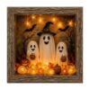 DIY Rustic Wood Frame LED Memory Boxes for Shelf Mantel (L)
