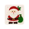 DIY Sea Glass Christmas Decoration Kit, 6 Christmas Themed Patterns, Square Shallow Base, Handmade Arts Crafts Supplies for Home Table Decor, Holiday Handmade Project