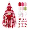 DIY Seasonal 3D Crochet Door Hanger Kit Collection, Seasonal Handmade Farmhouse Rustic Holiday Porch Decor, Beginners Wall Hanging Craft Set, Make Snowman, Ghost, Pumpkin, Gnome (Red)