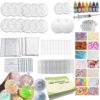 DIY Stress Ball Making Kit-Easy DIY- 16 TPR Skins, 16 Fillers, 28 oz Slime, 7 oz Clay, Create ASMR Anxiety Relief Toys, Handmade Squishy Stress Balls, Self-Care Gifts for Women, Crunchy Relaxing